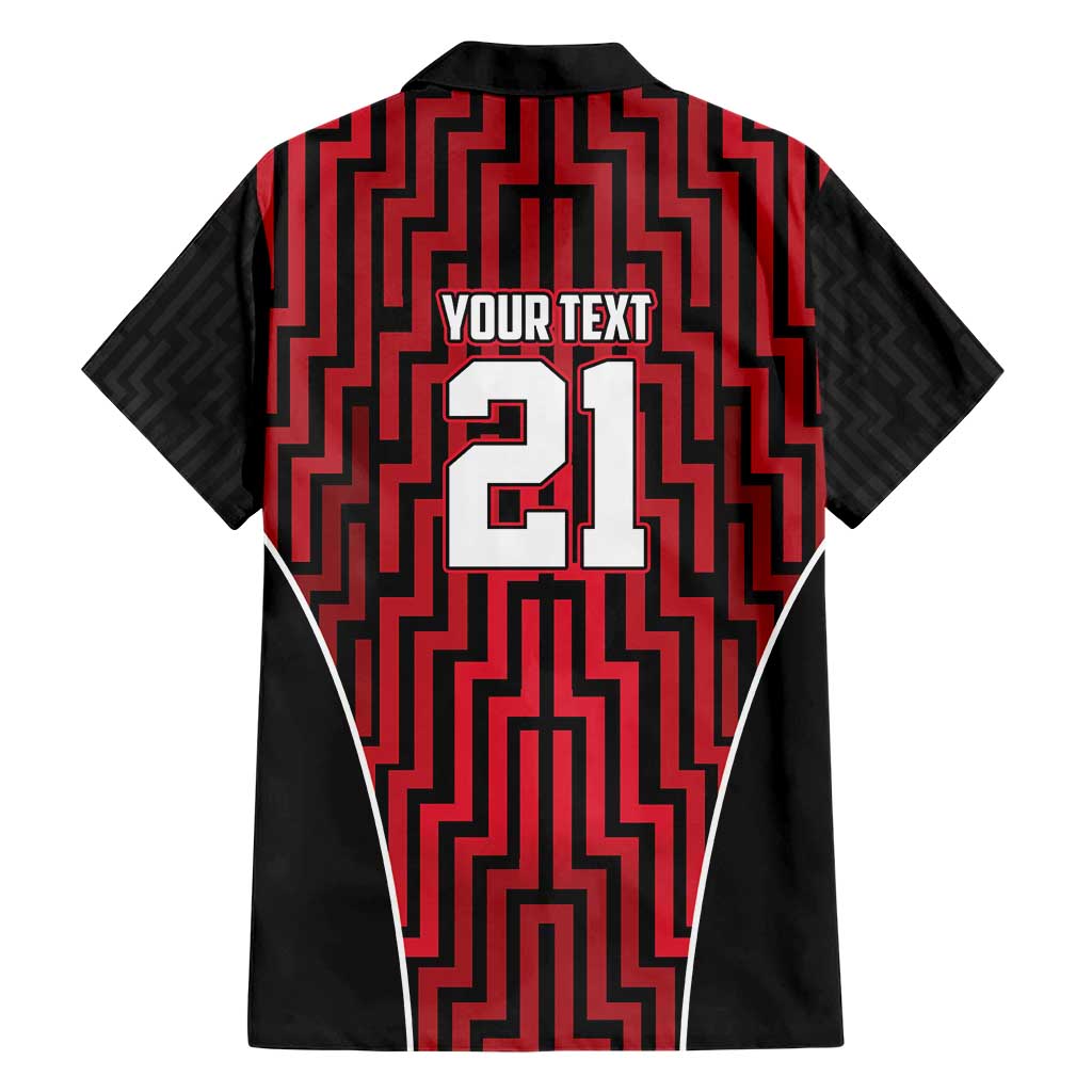 Custom Basketball New Zealand Hawaiian Shirt Red Maori Ta Moko Indigenous - Polynesian Pride