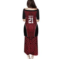 Custom Basketball New Zealand Puletasi Red Maori Ta Moko Indigenous - Polynesian Pride