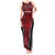 Custom Basketball New Zealand Tank Maxi Dress Red Maori Ta Moko Indigenous - Polynesian Pride