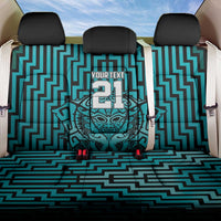 Custom Basketball New Zealand Back Car Seat Cover Teal Maori Ta Moko Indigenous - Polynesian Pride