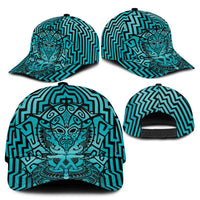 Basketball New Zealand Classic Cap Teal Maori Ta Moko Indigenous - Polynesian Pride