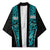 Custom Basketball New Zealand Kimono Teal Maori Ta Moko Indigenous - Polynesian Pride