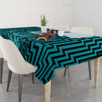 Custom Basketball New Zealand Tablecloth Teal Maori Ta Moko Indigenous LT9 - Polynesian Pride