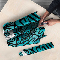 Custom Basketball New Zealand Umbrella Teal Maori Ta Moko Indigenous - Polynesian Pride