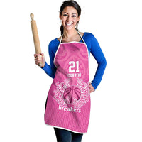 New Zealand Custom Apron Fire Basketball Maori Tribal Pink - Polynesian Pride