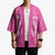 New Zealand Custom Kimono Fire Basketball Maori Tribal Pink - Polynesian Pride