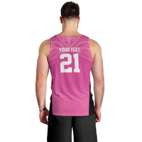 New Zealand Custom Men Tank Top Fire Basketball Maori Tribal Pink - Polynesian Pride
