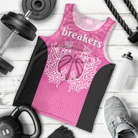 New Zealand Custom Men Tank Top Fire Basketball Maori Tribal Pink - Polynesian Pride