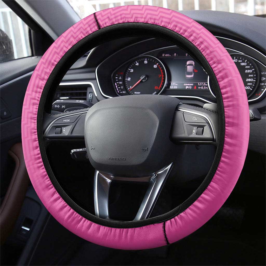 New Zealand Steering Wheel Cover Fire Basketball Maori Tribal Pink - Polynesian Pride