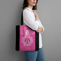 New Zealand Custom Tote Bag Fire Basketball Maori Tribal Pink LT9 - Polynesian Pride