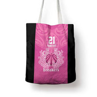 New Zealand Custom Tote Bag Fire Basketball Maori Tribal Pink LT9 - Polynesian Pride