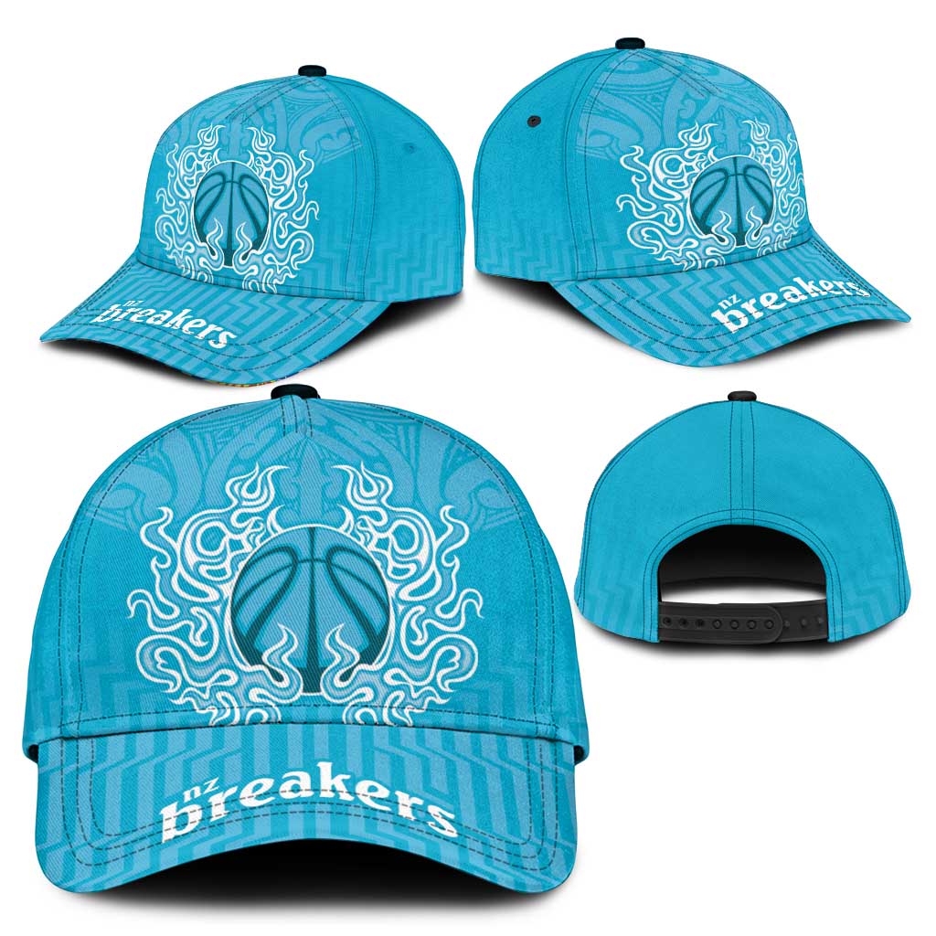 New Zealand Classic Cap Fire Basketball Maori Tribal Sky Blue - Polynesian Pride