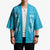 New Zealand Custom Kimono Fire Basketball Maori Tribal Sky Blue - Polynesian Pride