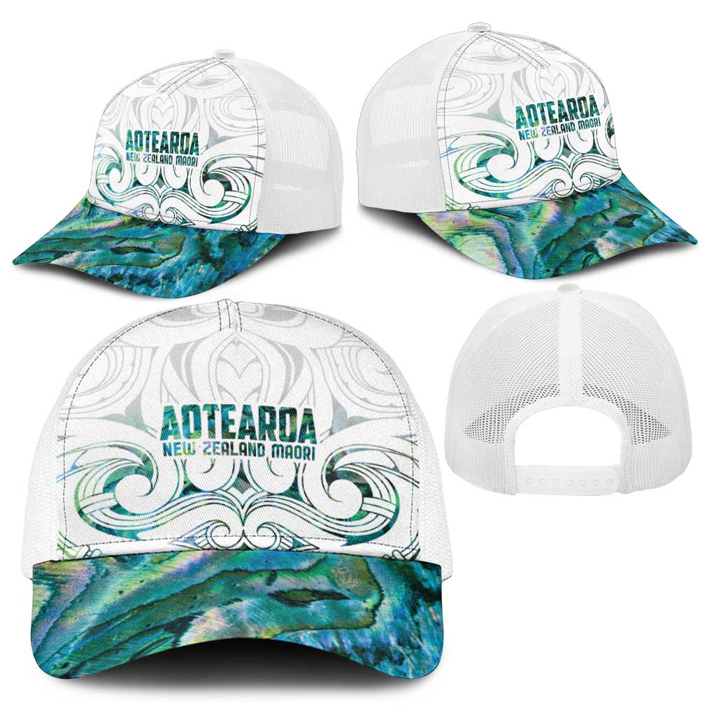 New Zealand Aotearoa Baseball Net Cap Green Maori Papua Shell Indigenous - Polynesian Pride