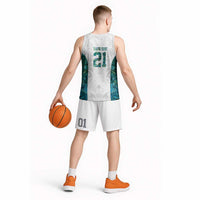 Custom New Zealand Aotearoa Basketball Jersey Green Maori Paua Shell Indigenous LT9 - Polynesian Pride