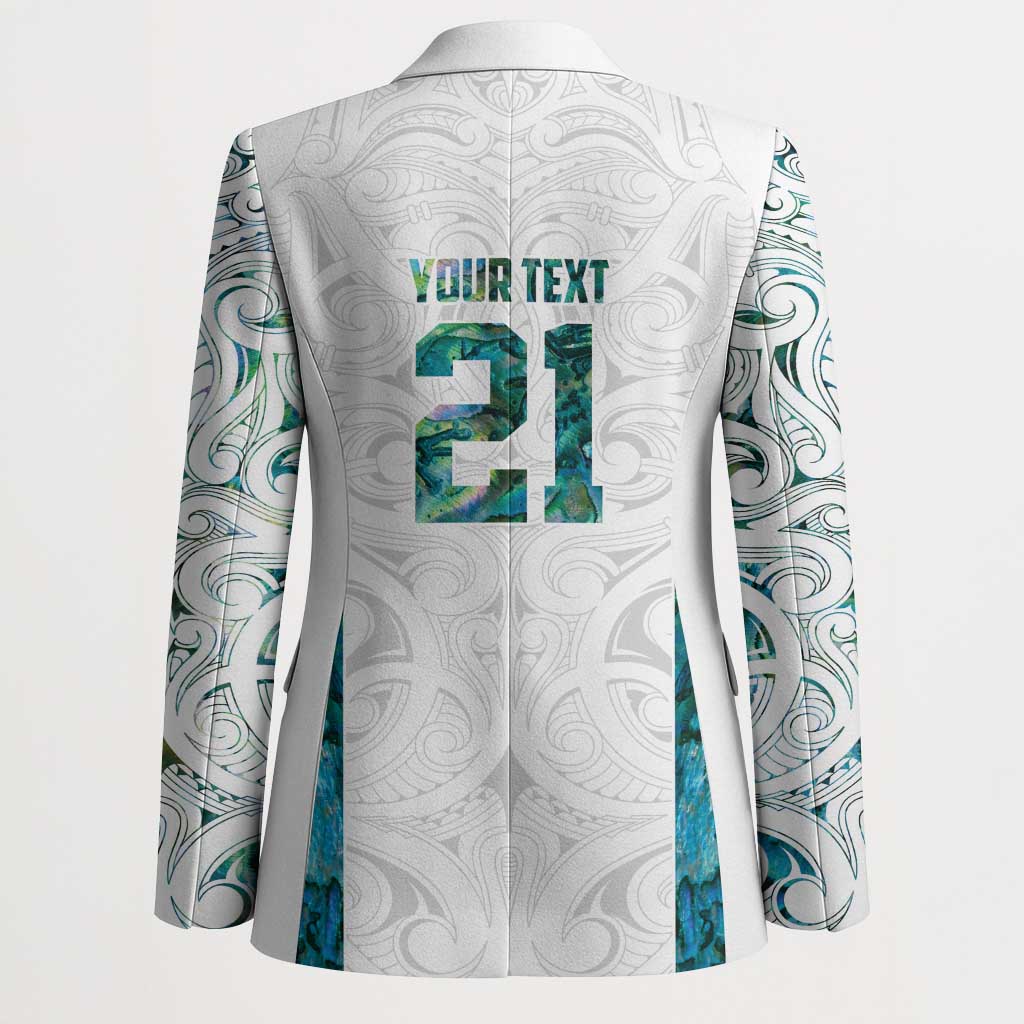 Custom New Zealand Aotearoa Blazer Green Maori Paua Shell Indigenous - Polynesian Pride