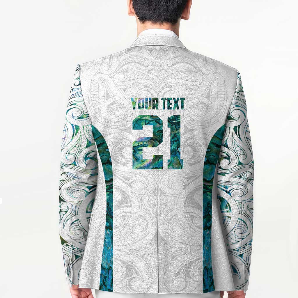 Custom New Zealand Aotearoa Blazer Green Maori Paua Shell Indigenous - Polynesian Pride