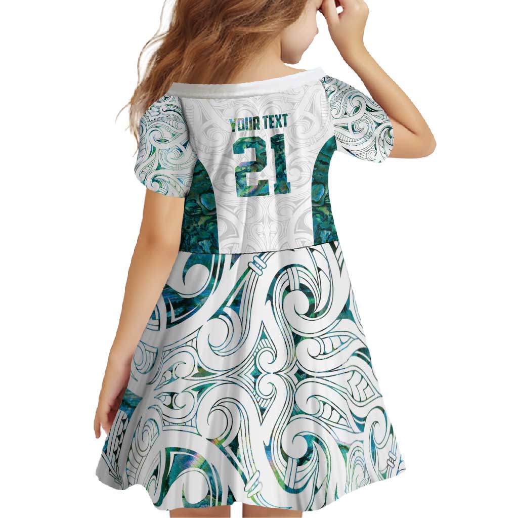 Custom New Zealand Aotearoa Family Matching Mermaid Dress and Hawaiian Shirt Green Maori Paua Shell Indigenous - Polynesian Pride