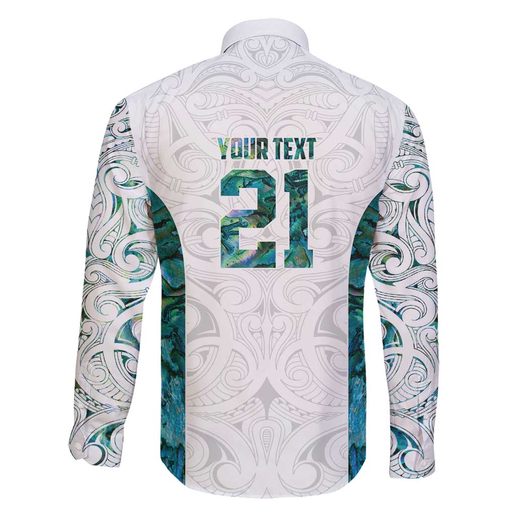 Custom New Zealand Aotearoa Family Matching Mermaid Dress and Hawaiian Shirt Green Maori Paua Shell Indigenous - Polynesian Pride