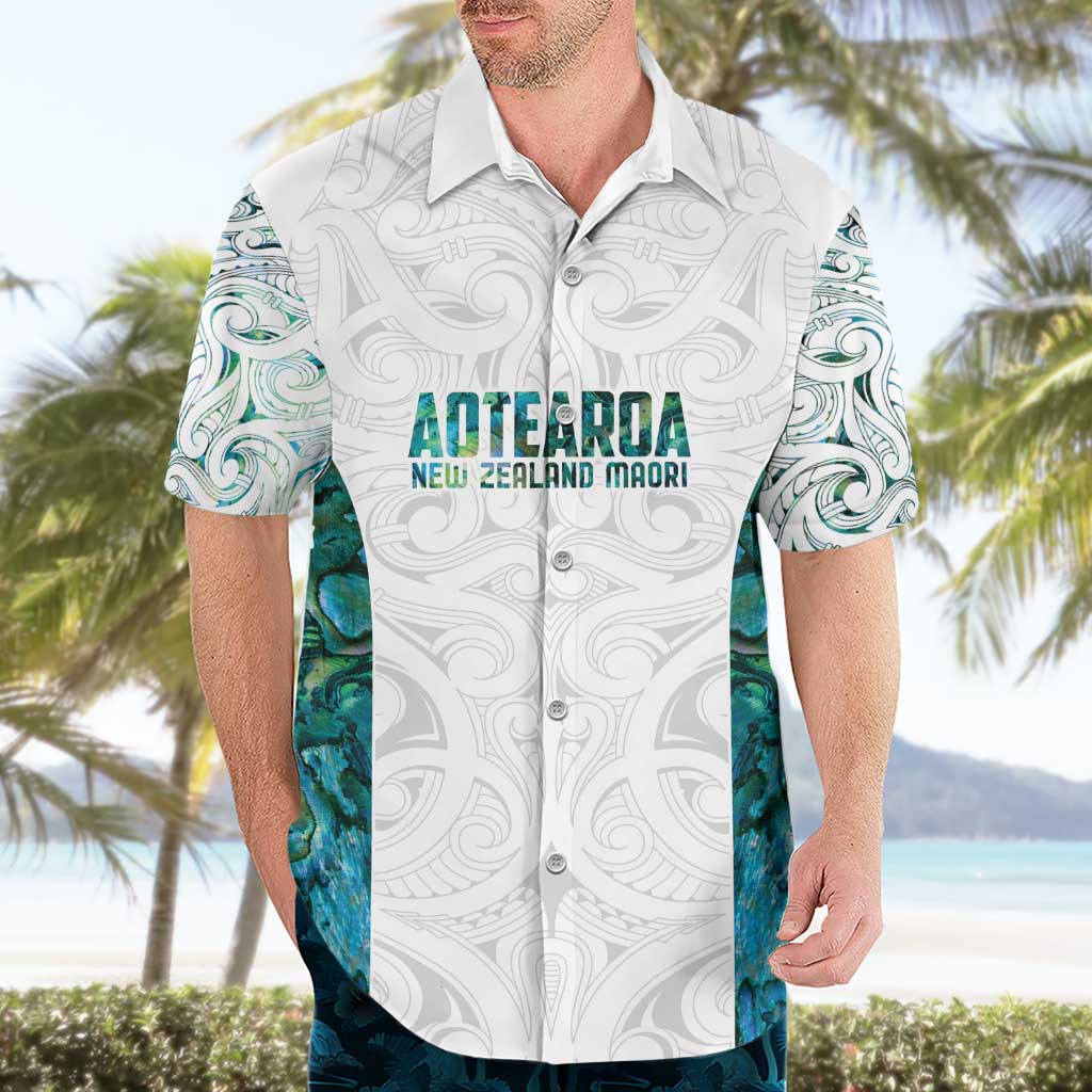 Custom New Zealand Aotearoa Hawaiian Shirt Green Maori Paua Shell Indigenous LT9 - Polynesian Pride