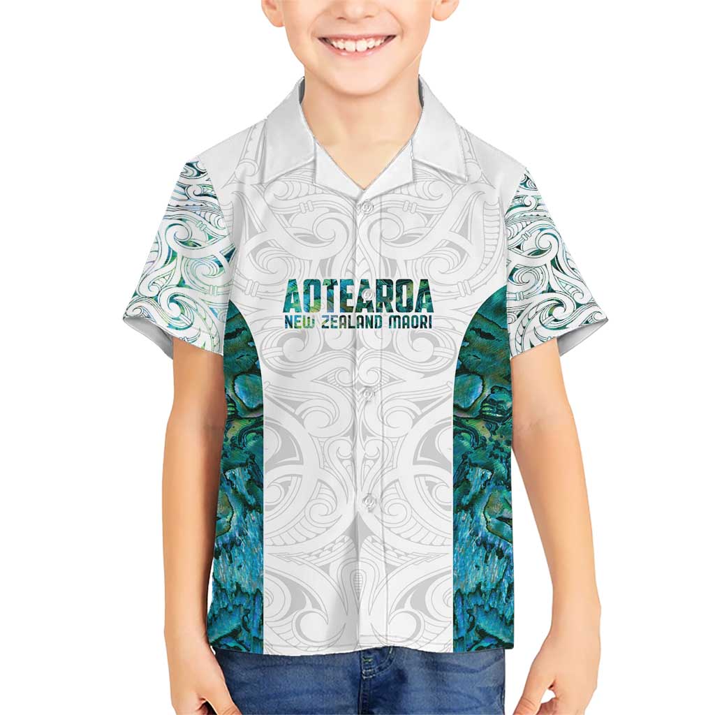 Custom New Zealand Aotearoa Hawaiian Shirt Green Maori Paua Shell Indigenous LT9 - Polynesian Pride
