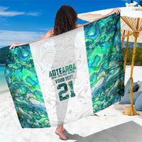 Custom New Zealand Aotearoa Sarong Green Maori Paua Shell Indigenous - Polynesian Pride