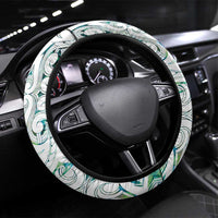New Zealand Aotearoa Steering Wheel Cover Green Maori Paua Shell Indigenous LT9 Universal Fit Green - Polynesian Pride