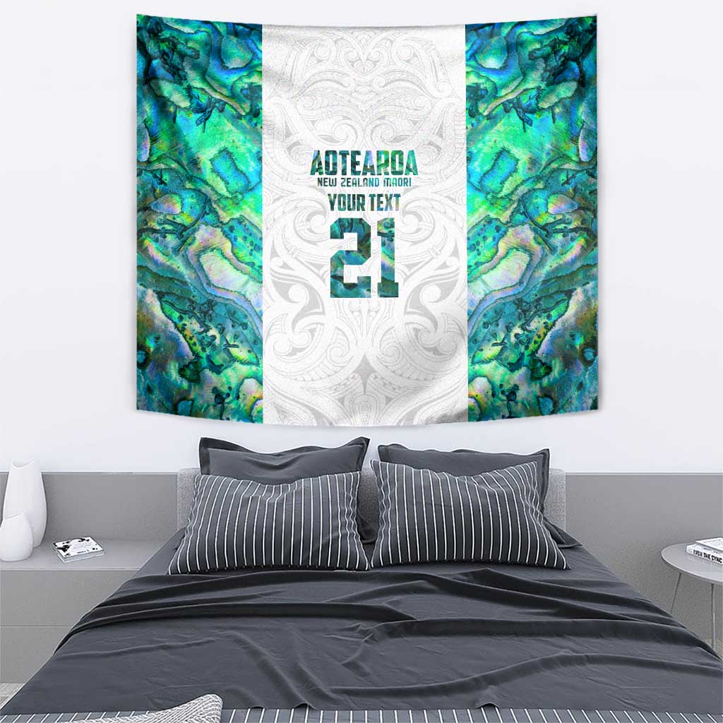 Custom New Zealand Aotearoa Tapestry Green Maori Paua Shell Indigenous - Polynesian Pride