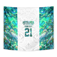 Custom New Zealand Aotearoa Tapestry Green Maori Paua Shell Indigenous - Polynesian Pride