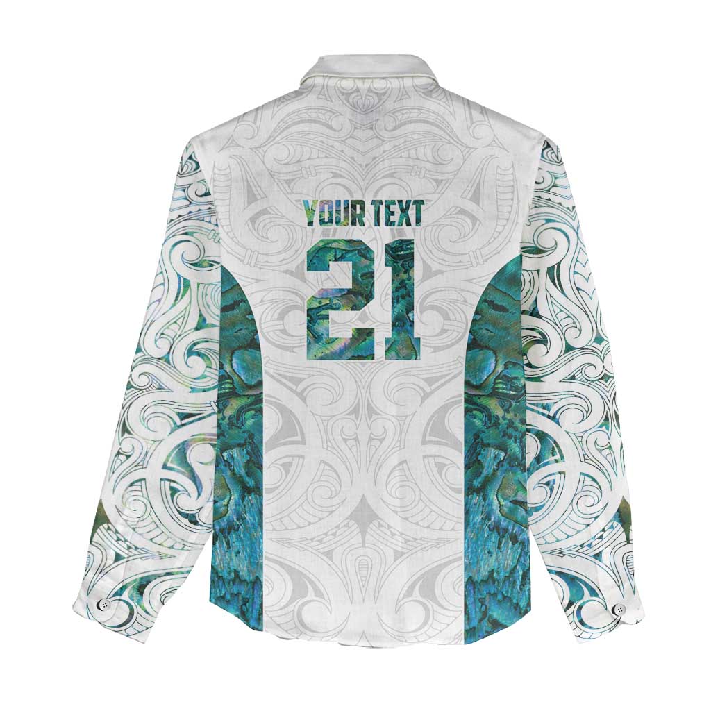 Custom New Zealand Aotearoa Women Casual Shirt Green Maori Paua Shell Indigenous - Polynesian Pride