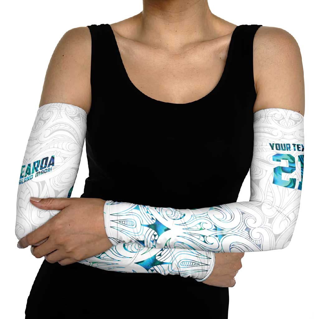 Custom New Zealand Aotearoa Arm Sleeves Maori Paua Shell Indigenous LT9 - Polynesian Pride
