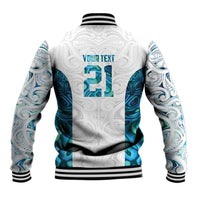 Custom New Zealand Aotearoa Baseball Jacket Maori Paua Shell Indigenous LT9 - Polynesian Pride