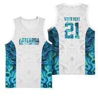 Custom New Zealand Aotearoa Basketball Jersey Maori Paua Shell Indigenous LT9 - Polynesian Pride