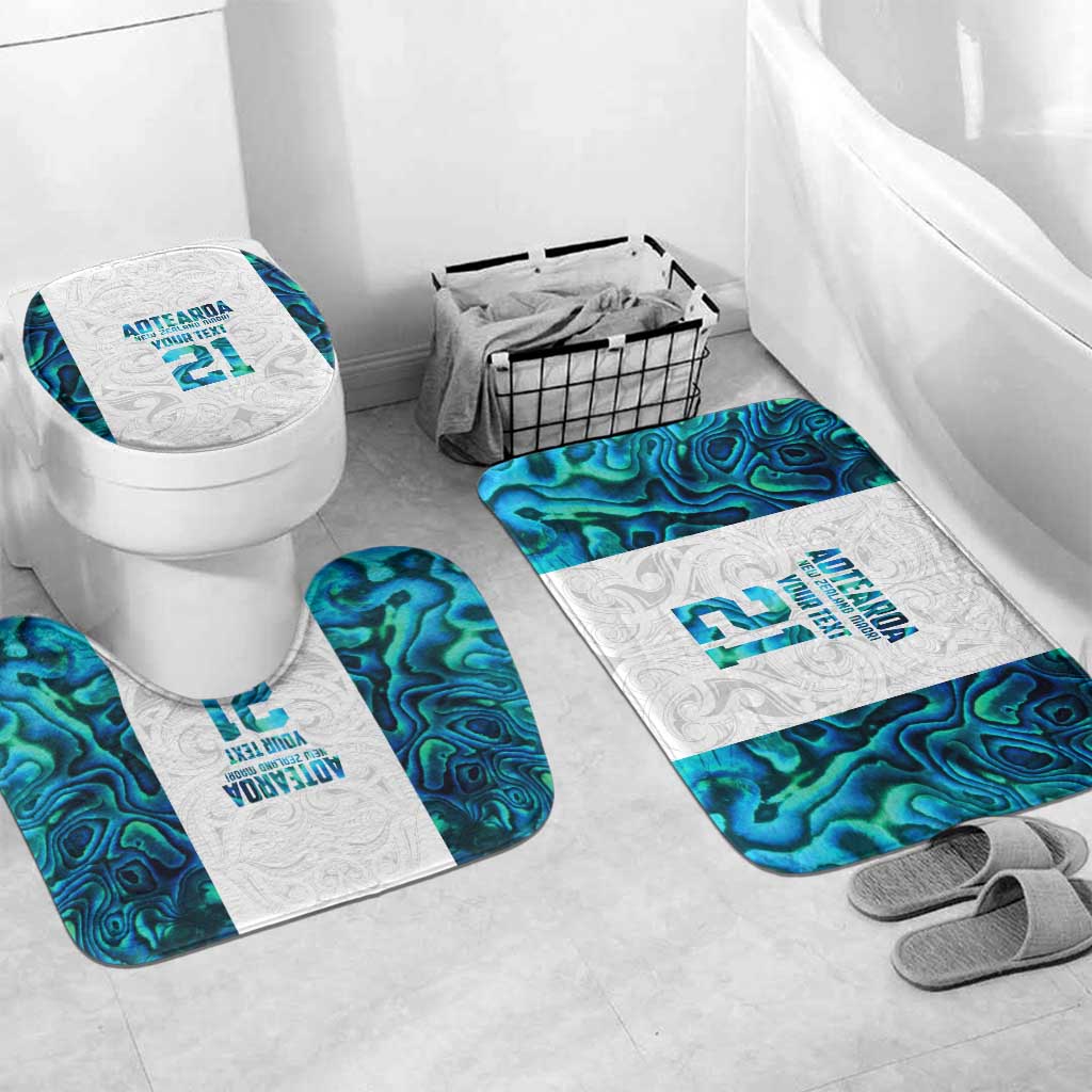 Custom New Zealand Aotearoa Bathroom Set Maori Paua Shell Indigenous - Polynesian Pride