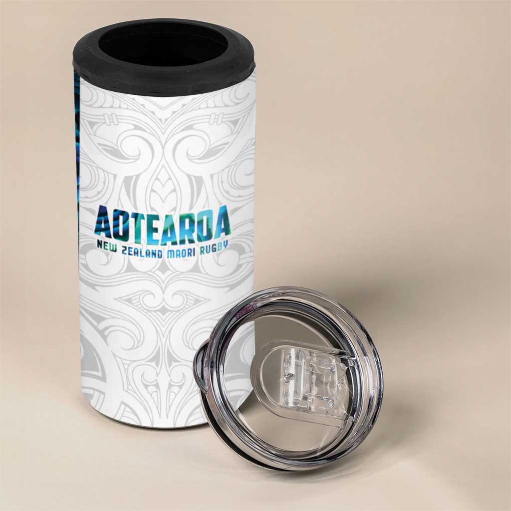 Custom New Zealand Aotearoa 4 in 1 Can Cooler Tumbler Maori Paua Shell Indigenous LT9 - Polynesian Pride