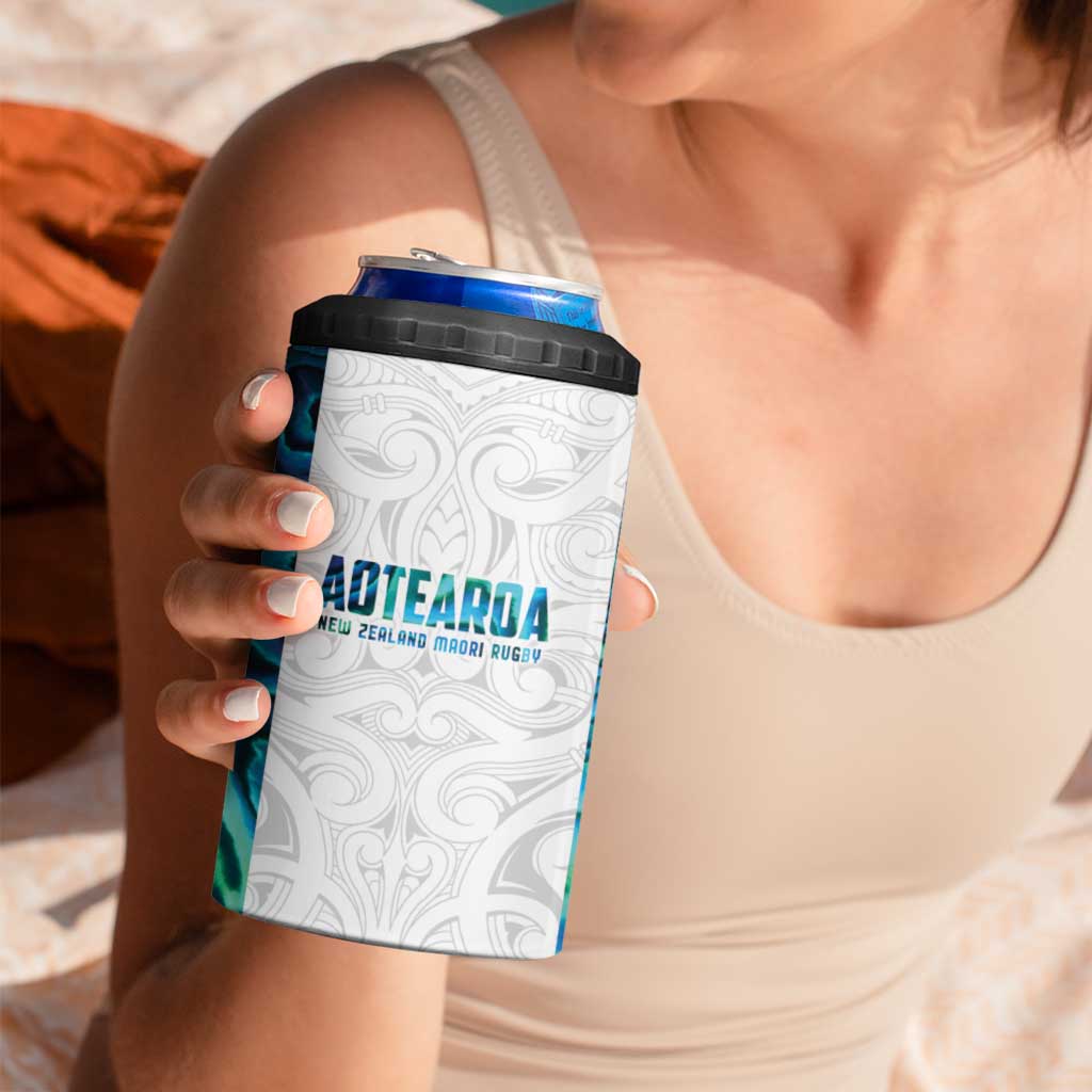 Custom New Zealand Aotearoa 4 in 1 Can Cooler Tumbler Maori Paua Shell Indigenous LT9 - Polynesian Pride