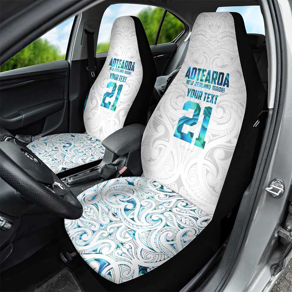 Custom New Zealand Aotearoa Car Seat Cover Maori Paua Shell Indigenous - Polynesian Pride