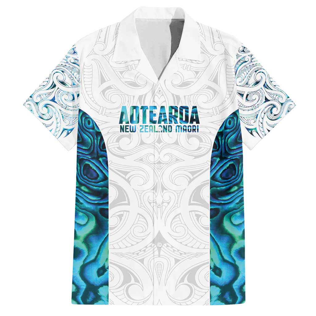 Custom New Zealand Aotearoa Family Matching Long Sleeve Bodycon Dress and Hawaiian Shirt Maori Paua Shell Indigenous - Polynesian Pride