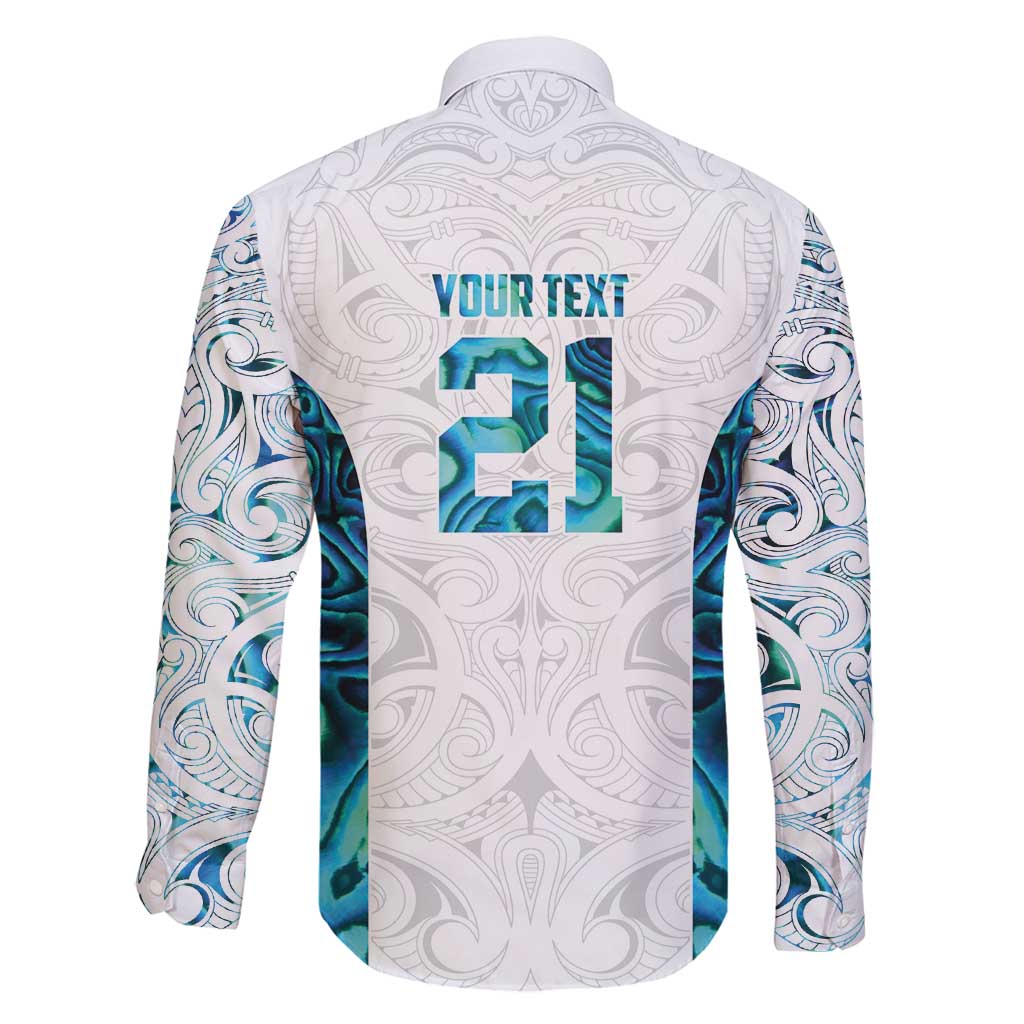 Custom New Zealand Aotearoa Family Matching Long Sleeve Bodycon Dress and Hawaiian Shirt Maori Paua Shell Indigenous - Polynesian Pride