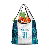 Custom New Zealand Aotearoa Grocery Bag Maori Paua Shell Indigenous LT9 1-pack One Size Blue - Polynesian Pride