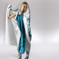 Custom New Zealand Aotearoa Hooded Blanket Maori Paua Shell Indigenous - Polynesian Pride