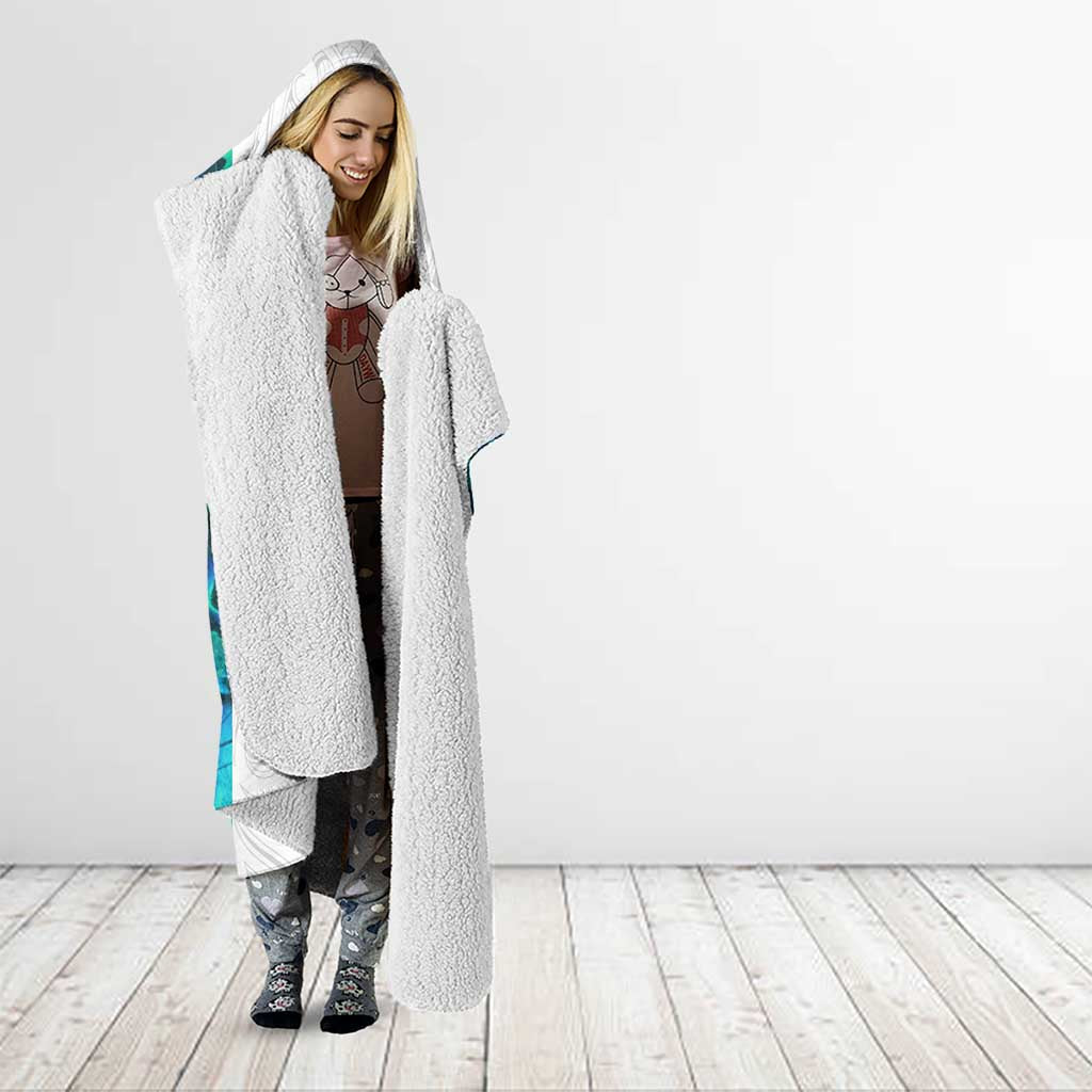 Custom New Zealand Aotearoa Hooded Blanket Maori Paua Shell Indigenous - Polynesian Pride