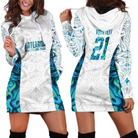 Custom New Zealand Aotearoa Hoodie Dress Maori Paua Shell Indigenous - Polynesian Pride