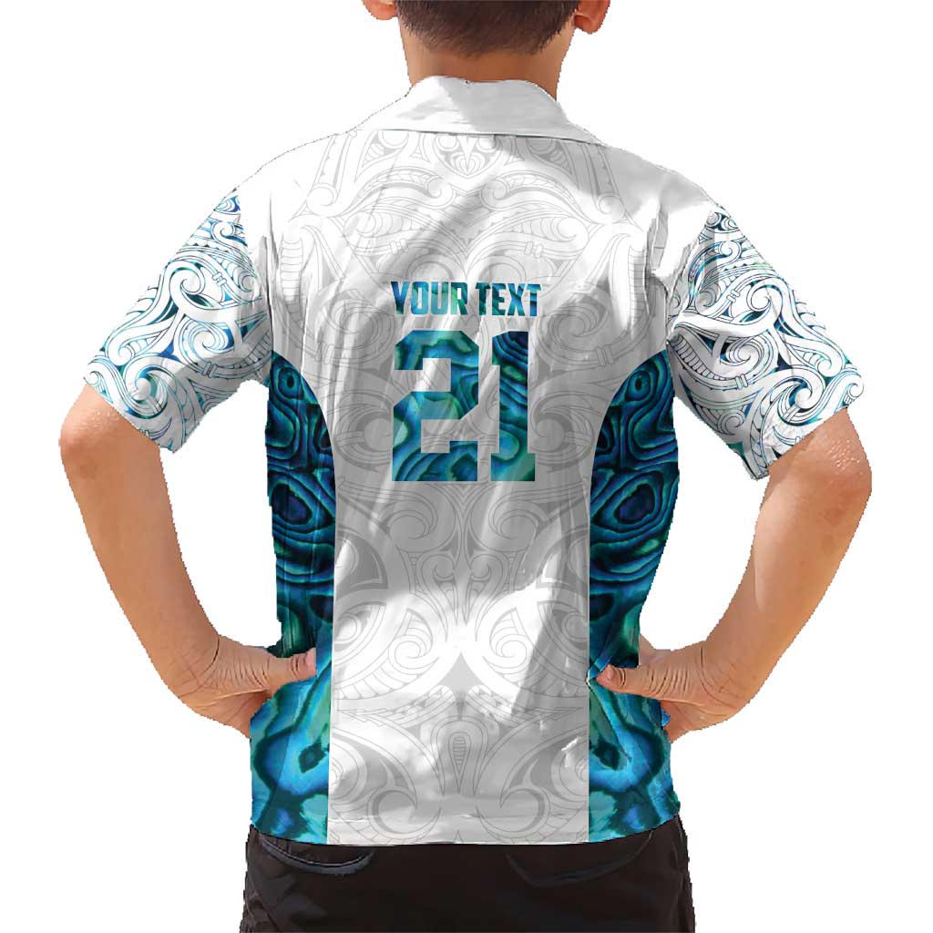 Custom New Zealand Aotearoa Kid Hawaiian Shirt Maori Paua Shell Indigenous - Polynesian Pride