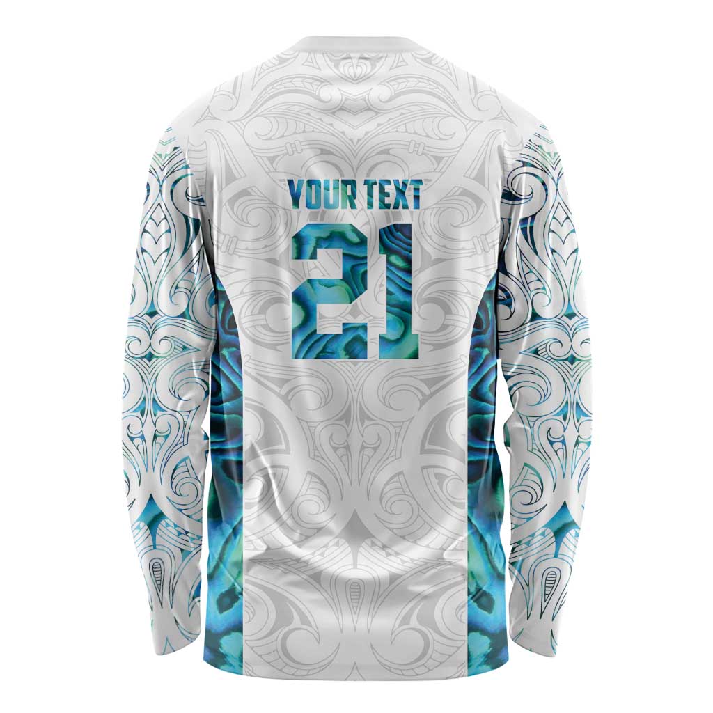 Custom New Zealand Aotearoa Long Sleeve Shirt Maori Paua Shell Indigenous LT9 - Polynesian Pride