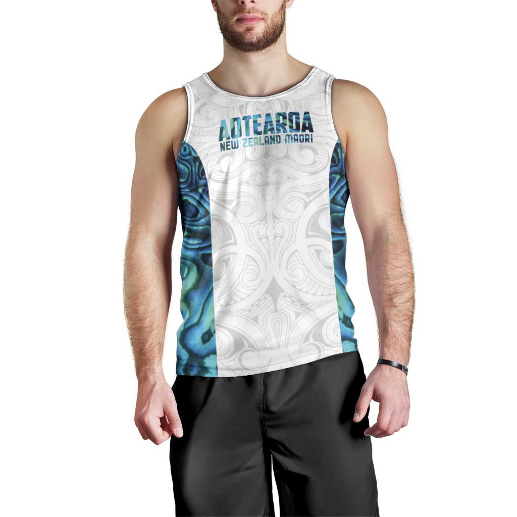 Custom New Zealand Aotearoa Men Tank Top Maori Paua Shell Indigenous LT9 - Polynesian Pride