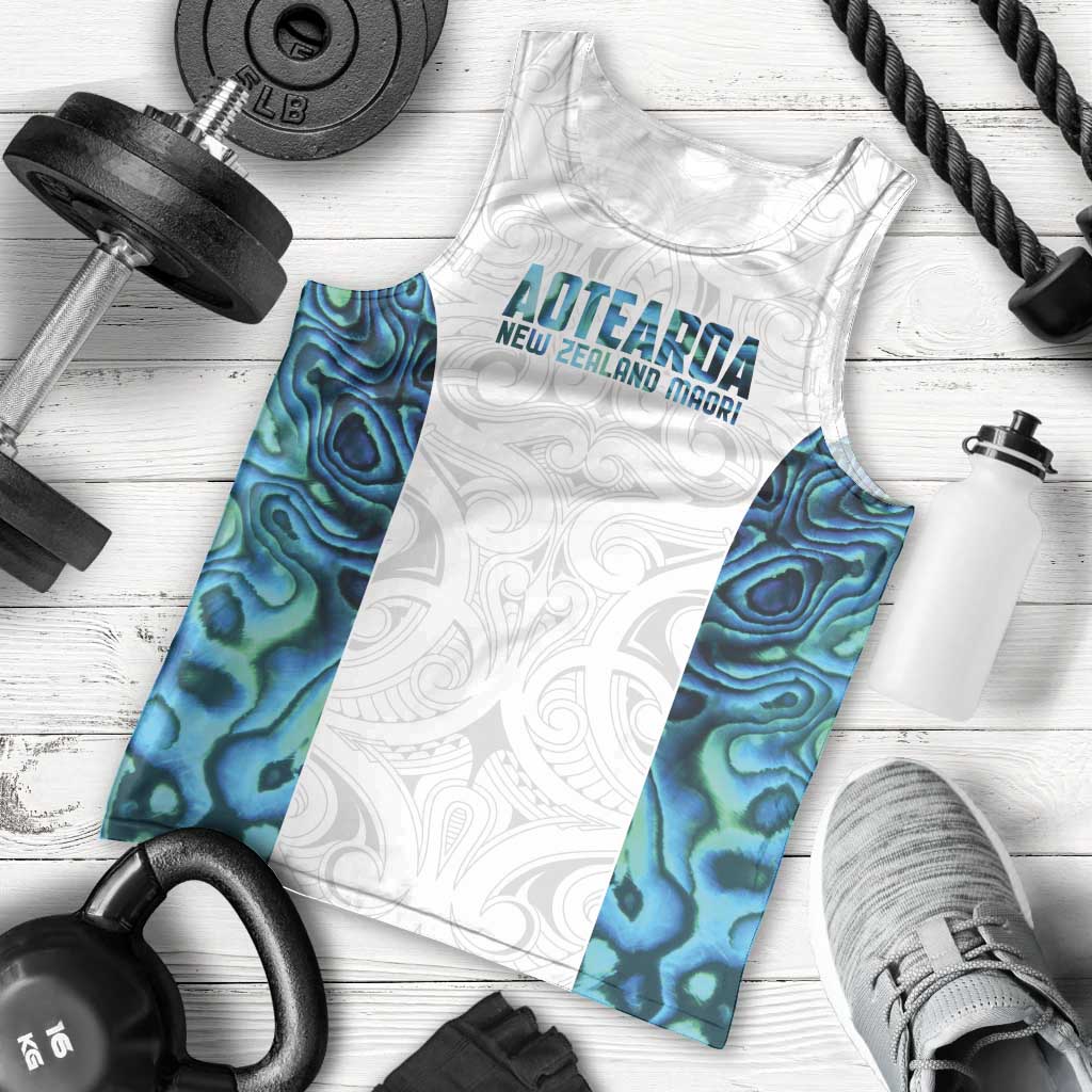 Custom New Zealand Aotearoa Men Tank Top Maori Paua Shell Indigenous LT9 - Polynesian Pride