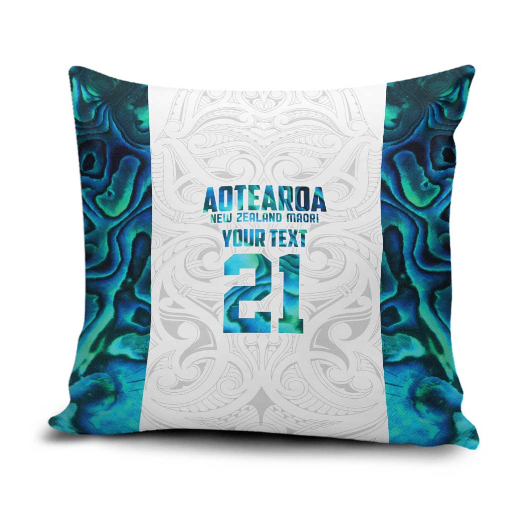 Custom New Zealand Aotearoa Pillow Cover Maori Paua Shell Indigenous - Polynesian Pride