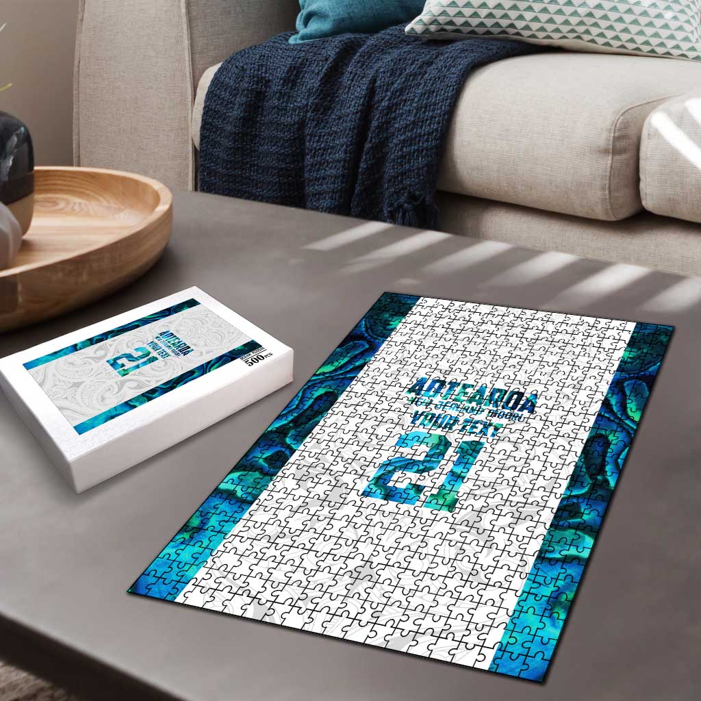 Custom New Zealand Aotearoa Puzzle Maori Paua Shell Indigenous LT9 - Polynesian Pride