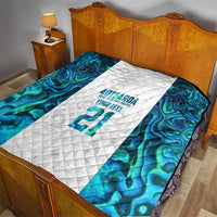 Custom New Zealand Aotearoa Quilt Maori Paua Shell Indigenous - Polynesian Pride
